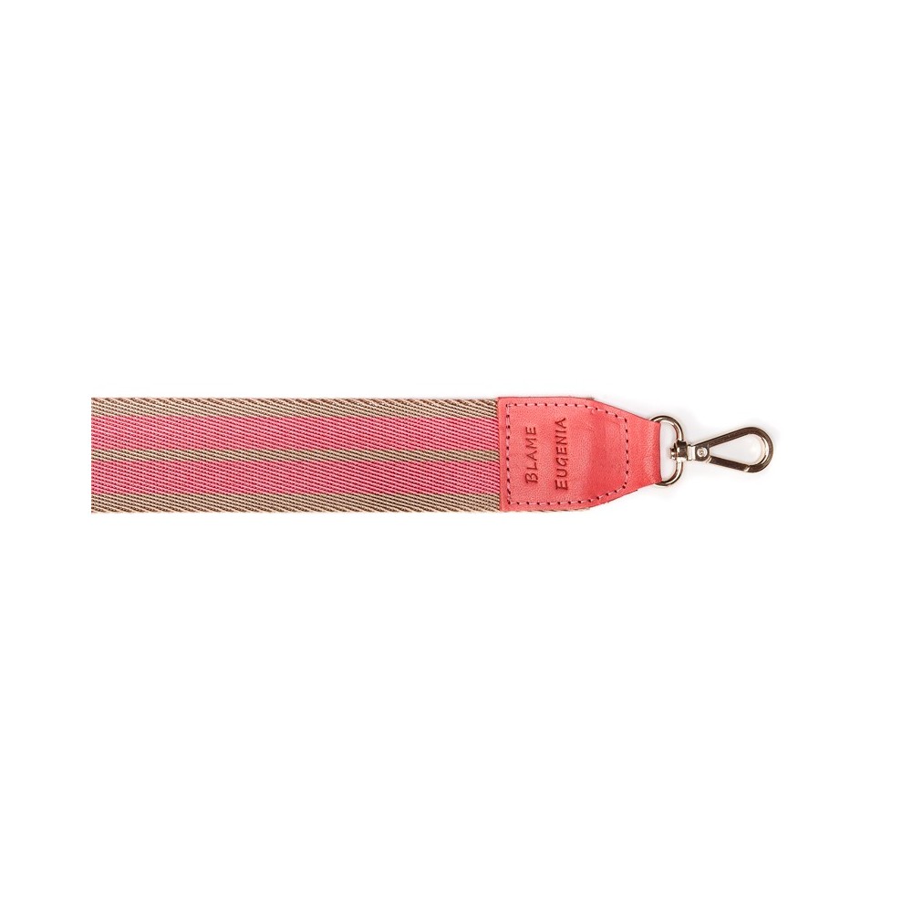 FUN STRAP PINK/CAMEL LEATHER STRAWBERRY
